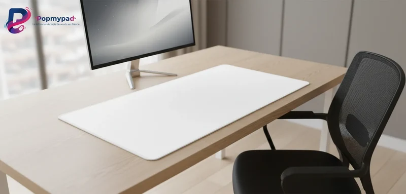 White Mouse Pad — Minimalist Solid Colour 9.8 × 11.4 in | PopMyPad
