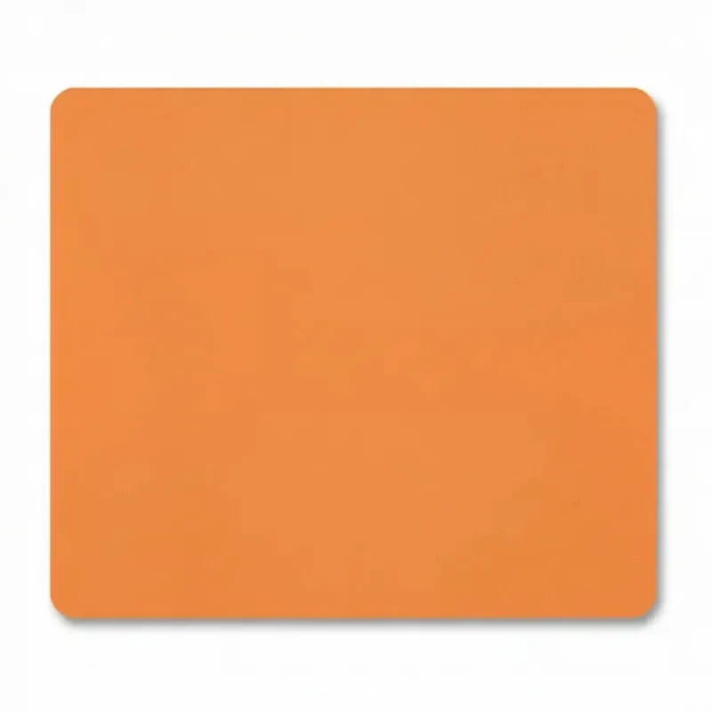 Orange Mouse Pad — Minimalist Solid Colour 9.8 × 11.4 in | PopMyPad