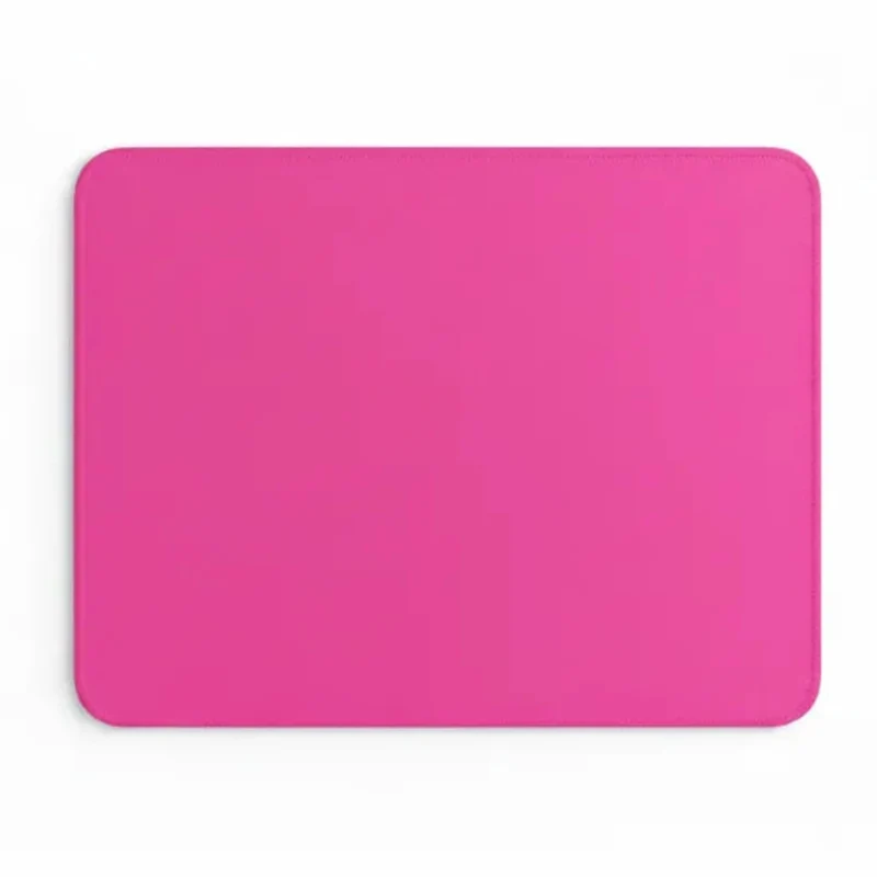 Pink Mouse Pad — Minimalist Solid Colour 9.8 × 11.4 in | PopMyPad