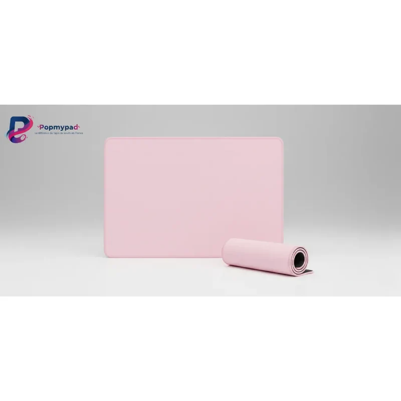 Pastel Pink Mouse Pad — Minimalist Solid Colour 9.8 × 11.4 in | PopMyPad