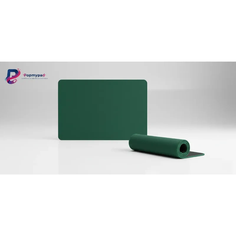 Forest Green Mouse Pad — Minimalist Solid Colour 9.8 × 11.4 in | PopMyPad