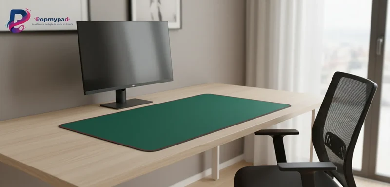 Forest Green Mouse Pad — Minimalist Solid Colour 9.8 × 11.4 in | PopMyPad