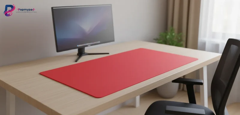 Red Mouse Pad — Minimalist Solid Colour 9.8 × 11.4 in | PopMyPad