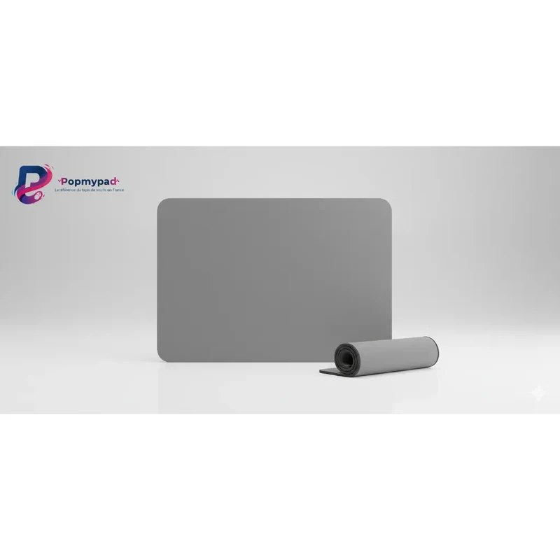 Charcoal Grey Mouse Pad — Minimalist Solid Colour 9.8 × 11.4 in | PopMyPad