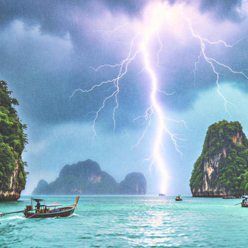 Tapis de Souris "ORAGE EN THAILANDE"