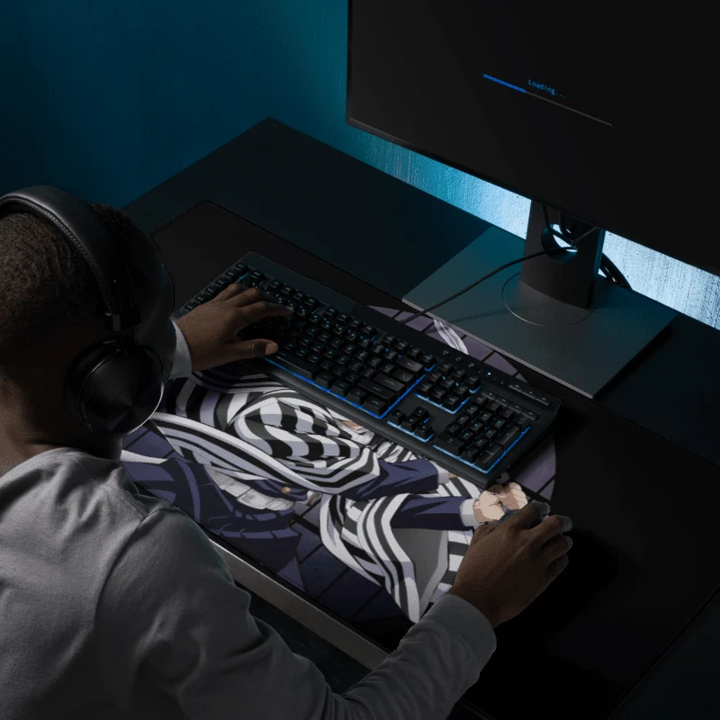 Tapis De Souris Manga Démon Guerrier Haori Rayé Serpent