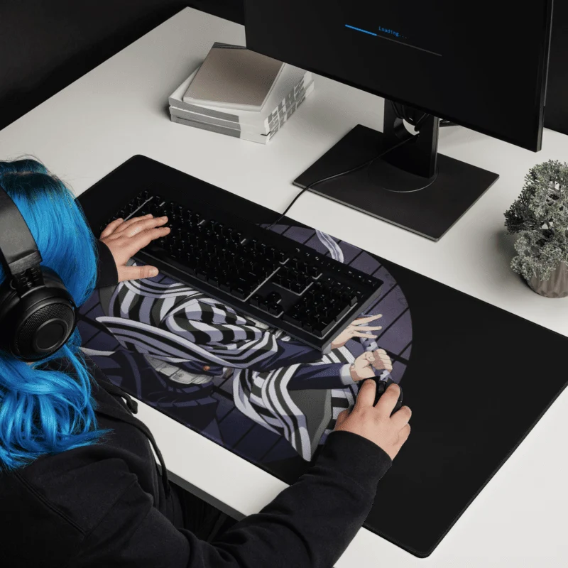 Tapis De Souris Manga Démon Guerrier Haori Rayé Serpent