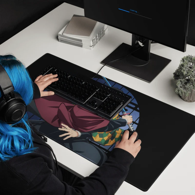 Tapis De Souris Manga Démon Guerrier Haori Bicolore