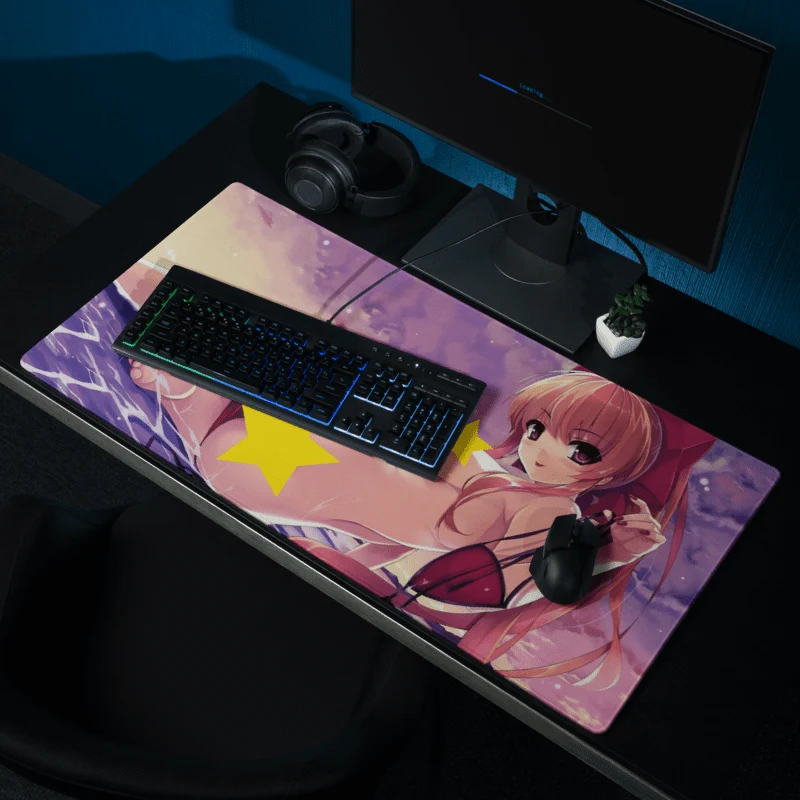 Tapis de Souris Hentai Anime Plage Sensuelle