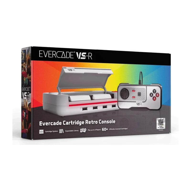 Evercade VS-R — console de salon HDMI à double port cartouche, jusqu'à 4 joueurs