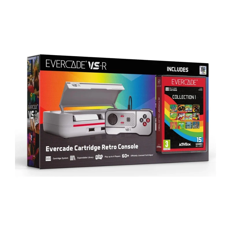 Evercade VS-R — console de salon HDMI à double port cartouche, jusqu'à 4 joueurs