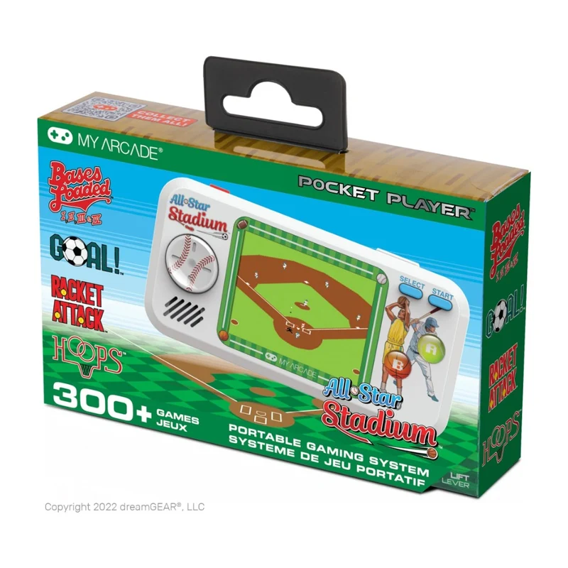 Pocket Player My Arcade 308 jeux — console de poche à écran 2,75 pouces, jeux Data East ou Jaleco
