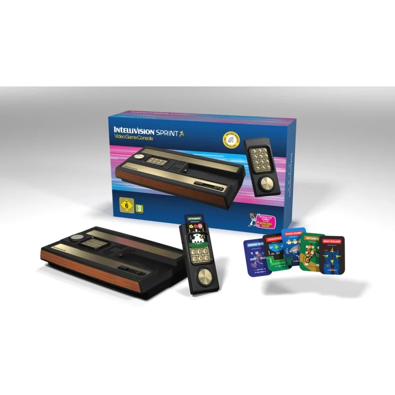 Intellivision Sprint — console de salon HDMI, 45 jeux intégrés et 2 manettes sans fil