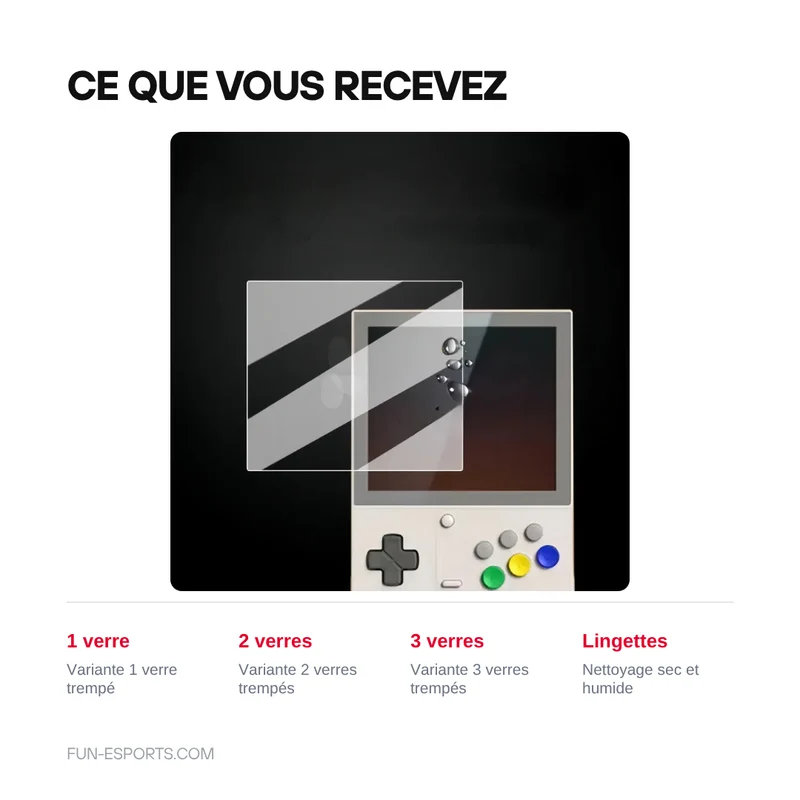 Verre trempé 9H Retroid Pocket Classic — lot de 1 à 3