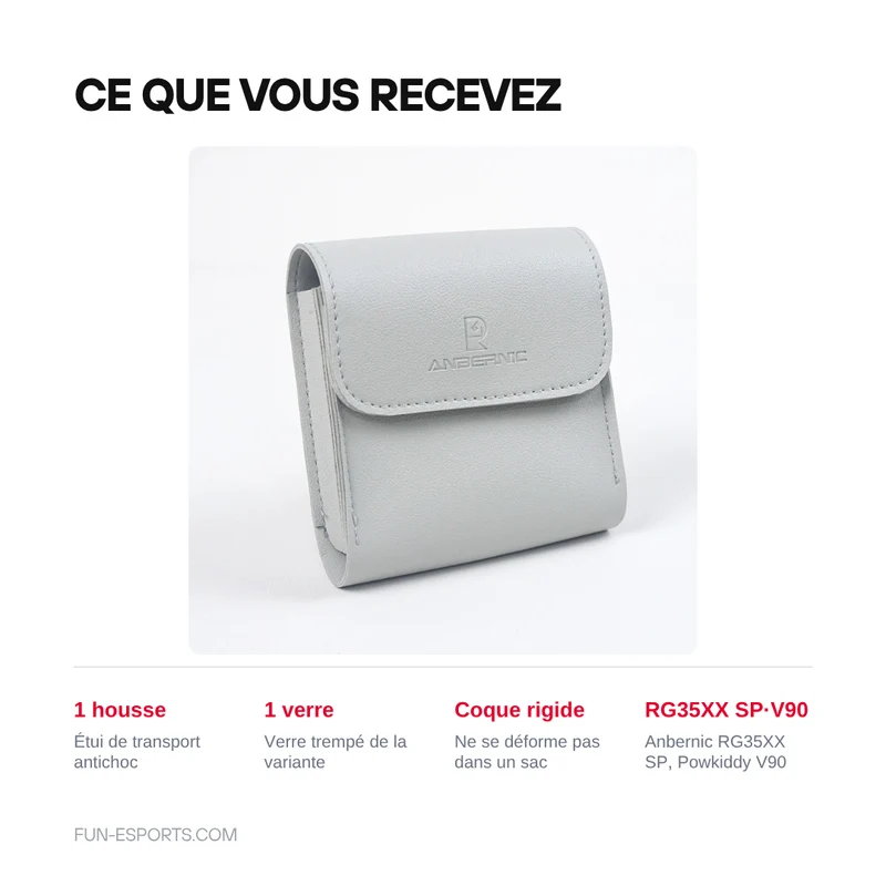 Housse antichoc Anbernic RG35XX SP et Powkiddy V90 — clapet