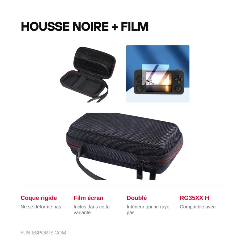 Housse rigide étanche Anbernic RG35XX H — film en option