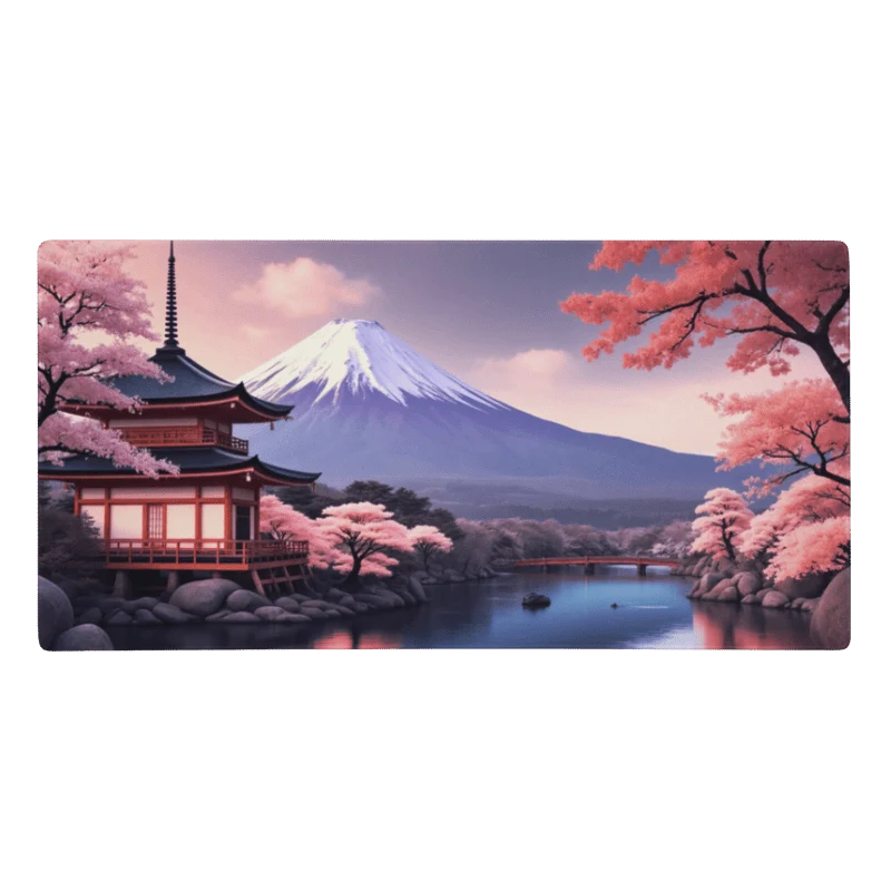 Tapis De Souris Japonais Mont Fuji Pagode