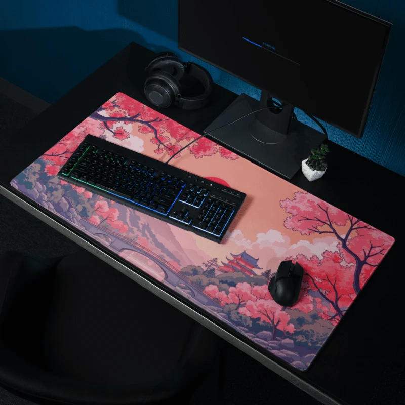 Tapis De Souris Japonais Paysage Cerisiers