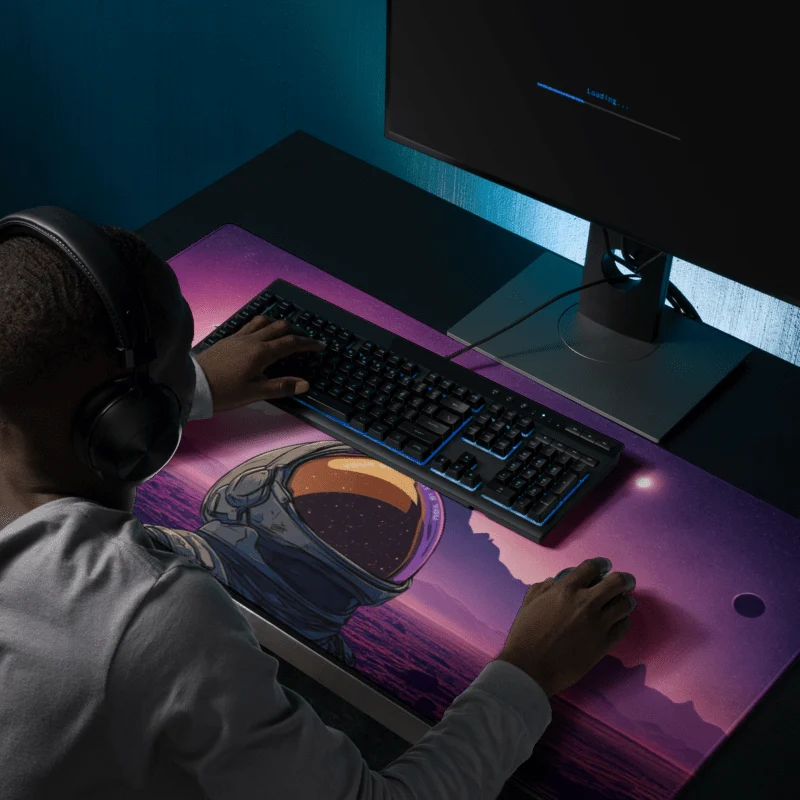 Tapis De Souris Gamer Astronaute Violet