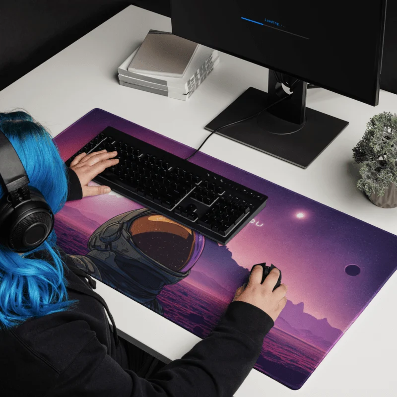 Tapis De Souris Gamer Astronaute Violet