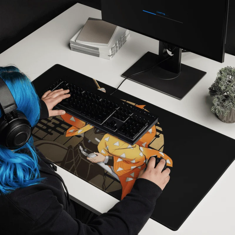 Tapis De Souris Manga Démon Guerrier Haori Orange