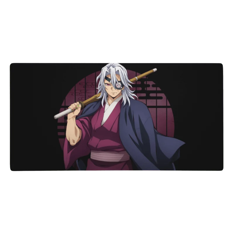 Tapis De Souris Manga Démon Seigneur Kimono Mauve