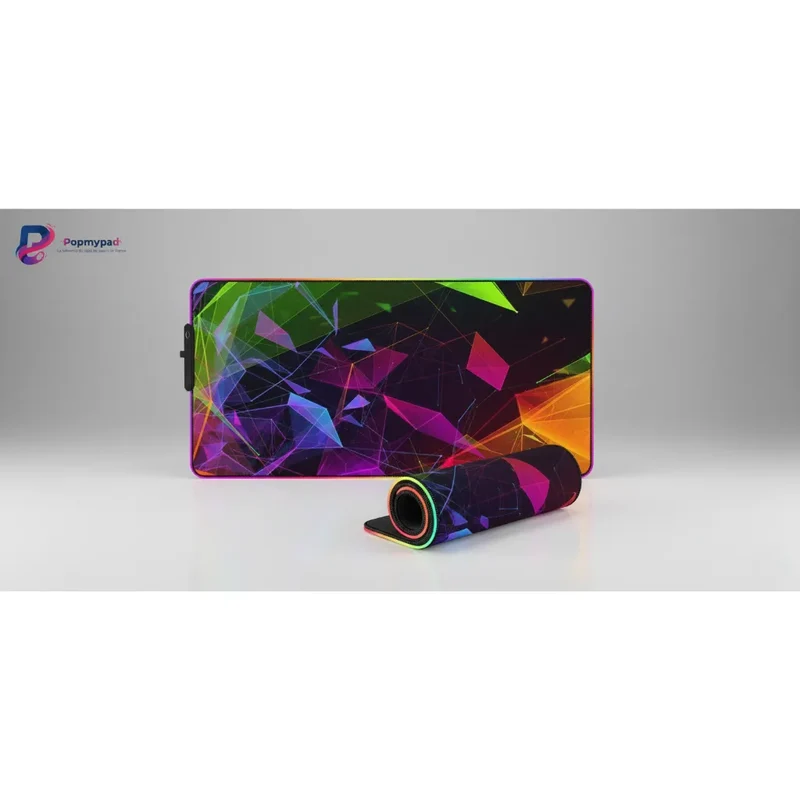 XXL Geometric Gaming Mouse Pad — Polygon Constellation | PopMyPad