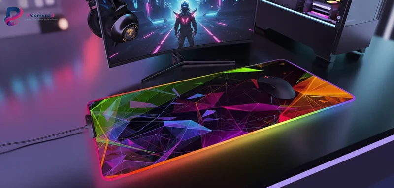 XXL Geometric Gaming Mouse Pad — Polygon Constellation | PopMyPad