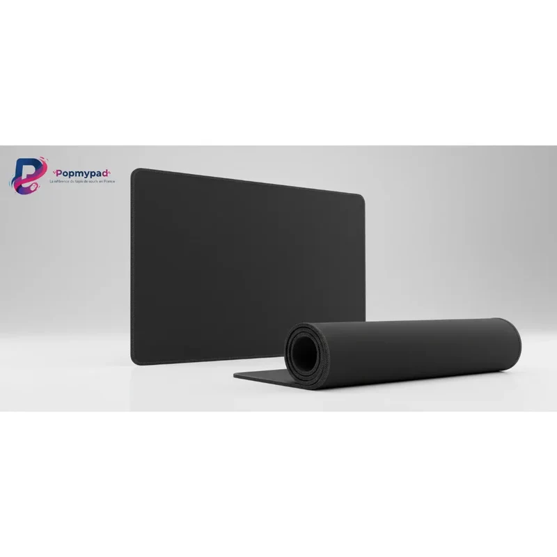 Black XXL Mouse Pad — Solid Black Desk Mat | PopMyPad
