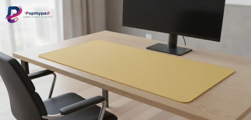 Yellow XXL Mouse Pad — Solar Yellow Desk Mat | PopMyPad