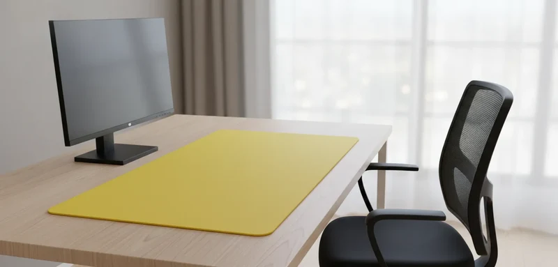 Yellow XXL Mouse Pad — Solar Yellow Desk Mat | PopMyPad