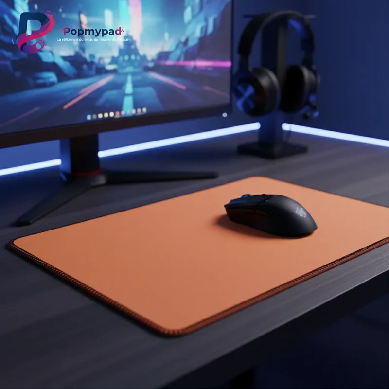 Orange XXL Mouse Pad — Vibrant Orange Large Format | PopMyPad
