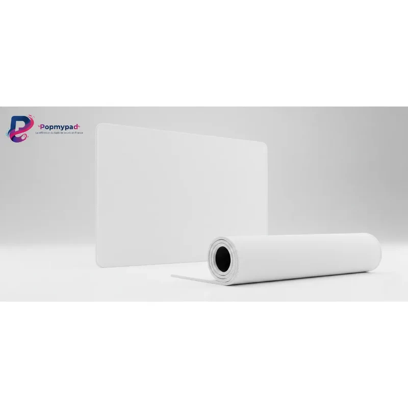 White XXL Mouse Pad — Solid White Desk Mat | PopMyPad