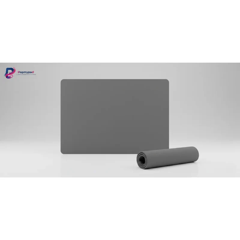 Grey XXL Mouse Pad — Solid Charcoal Desk Mat | PopMyPad