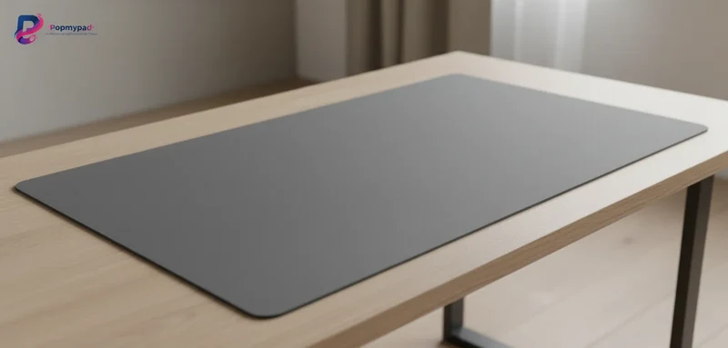 Grey XXL Mouse Pad — Solid Charcoal Desk Mat | PopMyPad