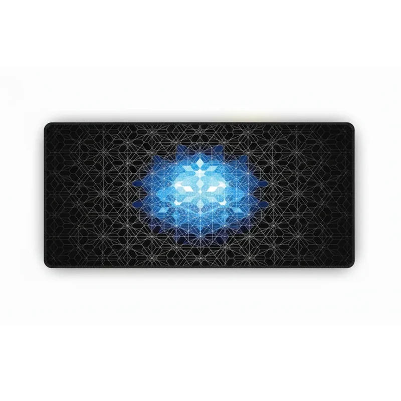 XXL Geometric Mouse Pad — Blueprint Blue Fractal | PopMyPad