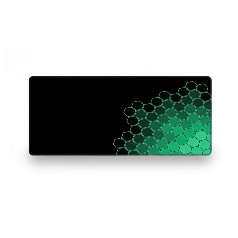 XXL Geometric Gaming Mouse Pad — Emerald Hexagons | PopMyPad
