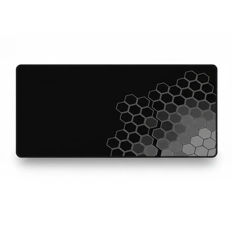 XXL Geometric Mouse Pad — Monochrome Hexa-Core | PopMyPad