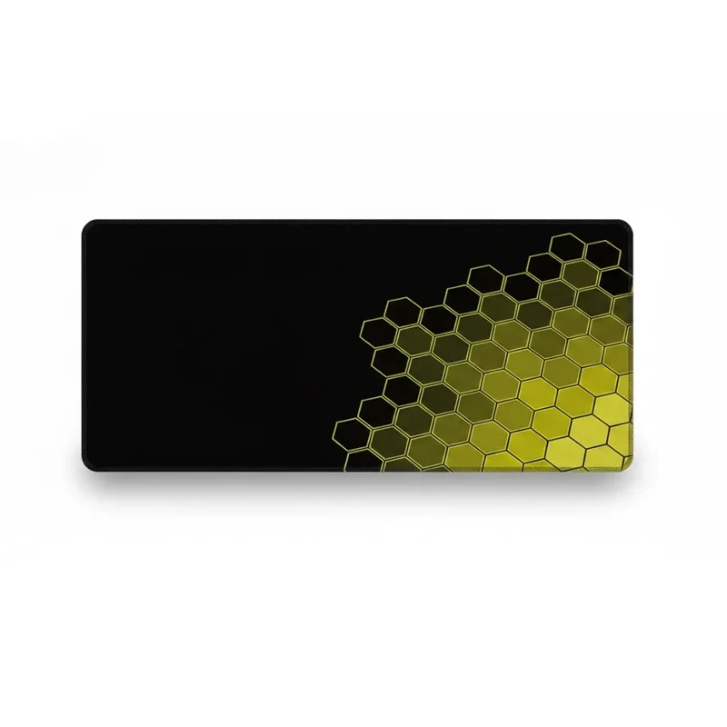 XXL Geometric Mouse Pad — Honeycomb Gold | PopMyPad