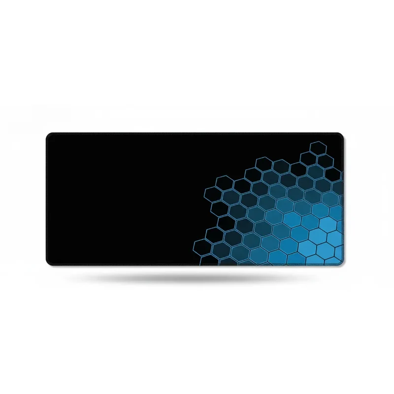 XXL Geometric Gaming Mouse Pad — Blue Hexagonal Matrix | PopMyPad