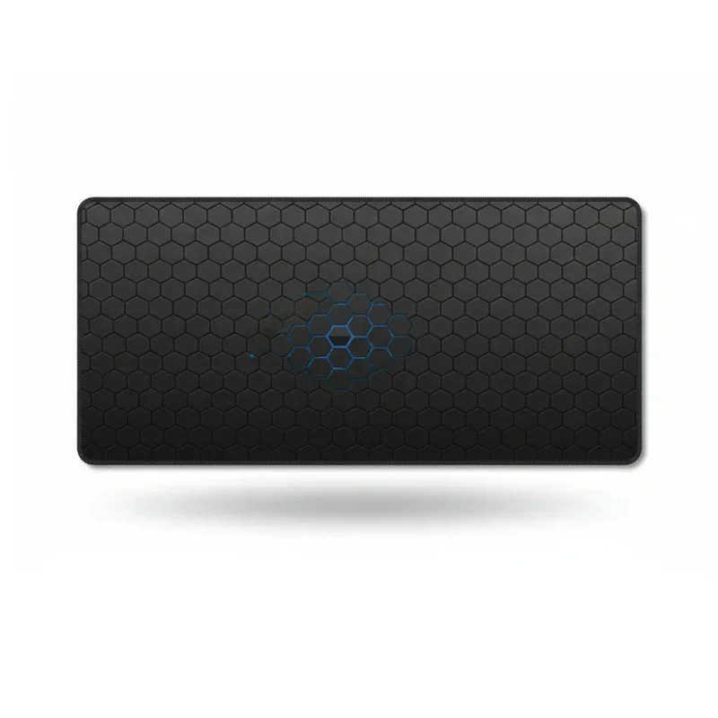 XXL Geometric Gaming Mouse Pad — Cyan Hex-Core | PopMyPad