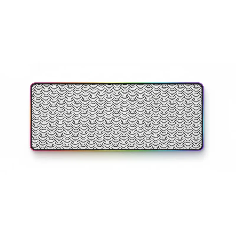 Japanese XXL RGB Mouse Pad — Zen Seigaiha Pattern | PopMyPad