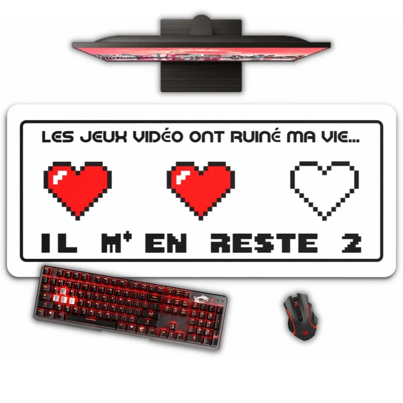 Tapis de Souris "LES JEUX VIDÉO ONT RUINÉ MA VIE"