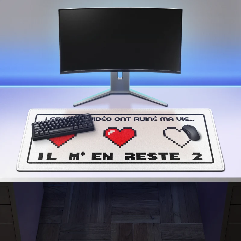 Tapis de Souris "LES JEUX VIDÉO ONT RUINÉ MA VIE"