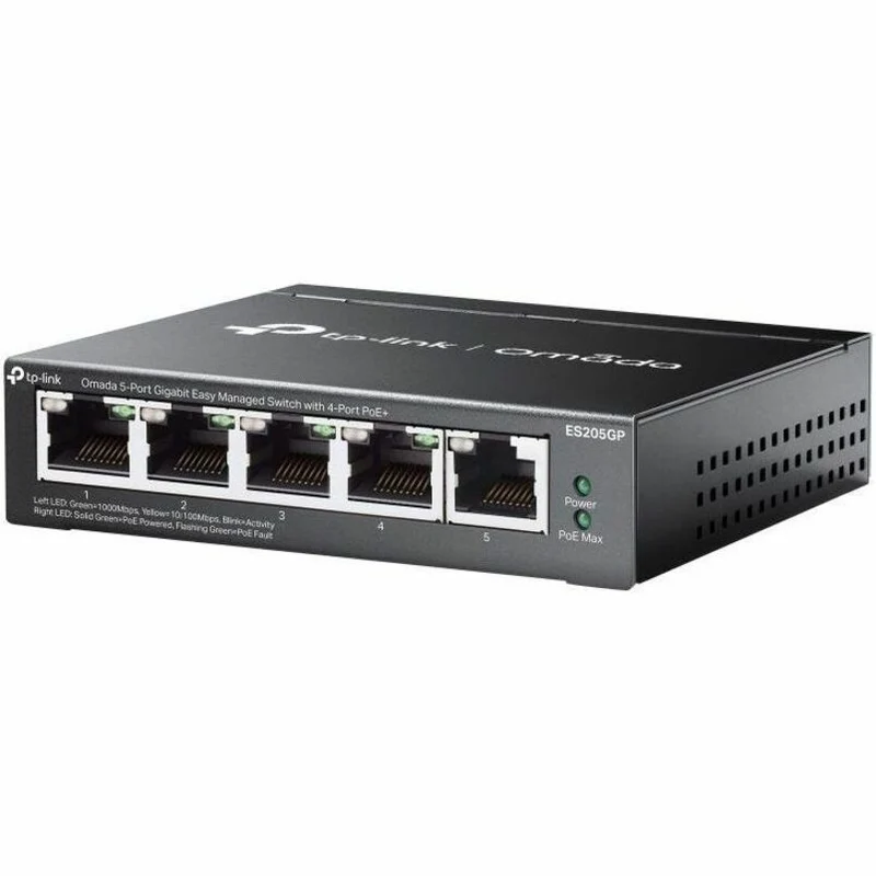Commutateur Gigabit TP-Link Omada 5 ports facile à gérer avec PoE+ 4 ports ES205GP