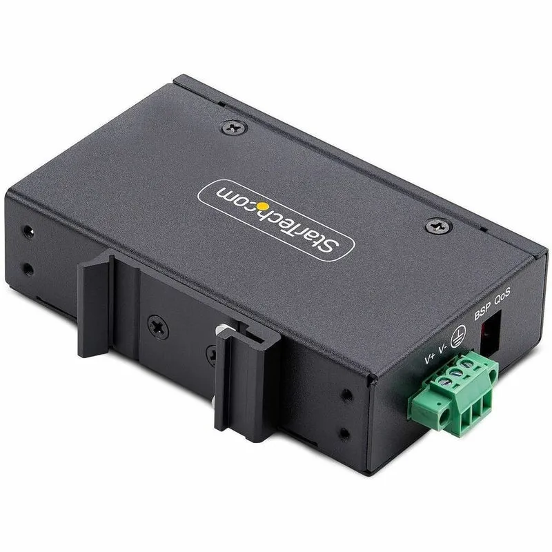StarTech.com Commutateur réseau industriel non géré à 5 ports, Ethernet 10/100/1000, montage sur rail DIN/mural, indice de protection IP30, -40 °C à 167 °C, 9 à 60 V CC, TAA I51G-ETHERNET-SWITCH