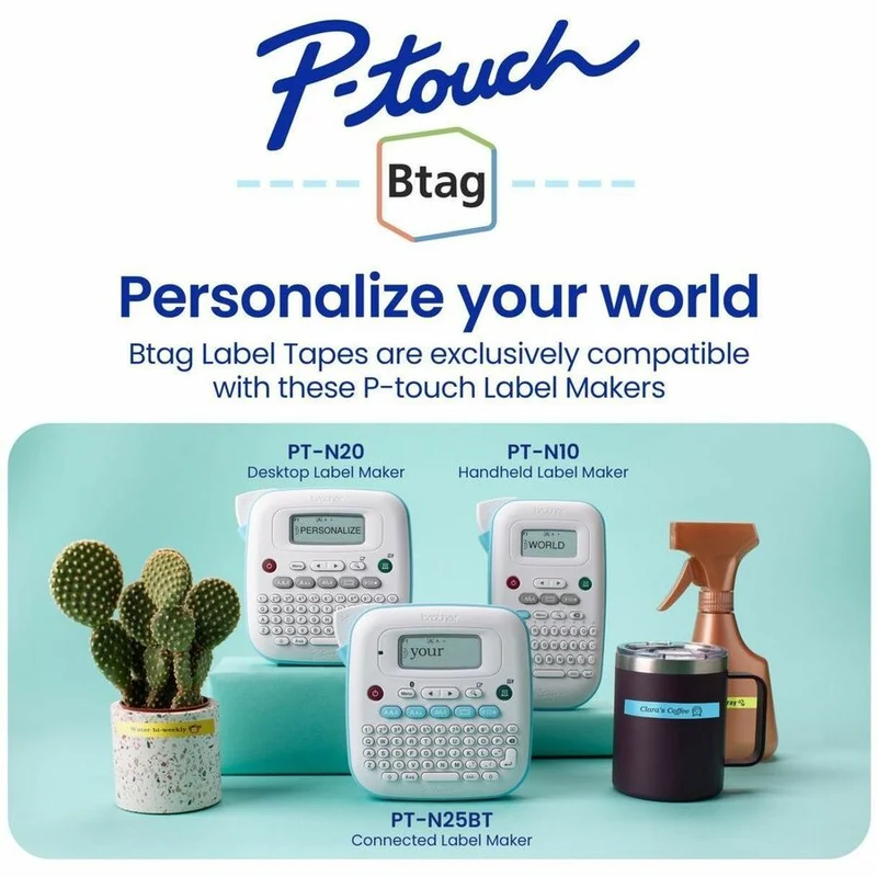 Ruban d'étiquettes bleu sur blanc Brother P-touch BTAG-233 BTAG233