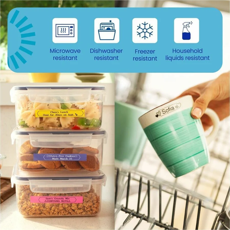 Ruban d'étiquettes bleu sur blanc Brother P-touch BTAG-233 BTAG233