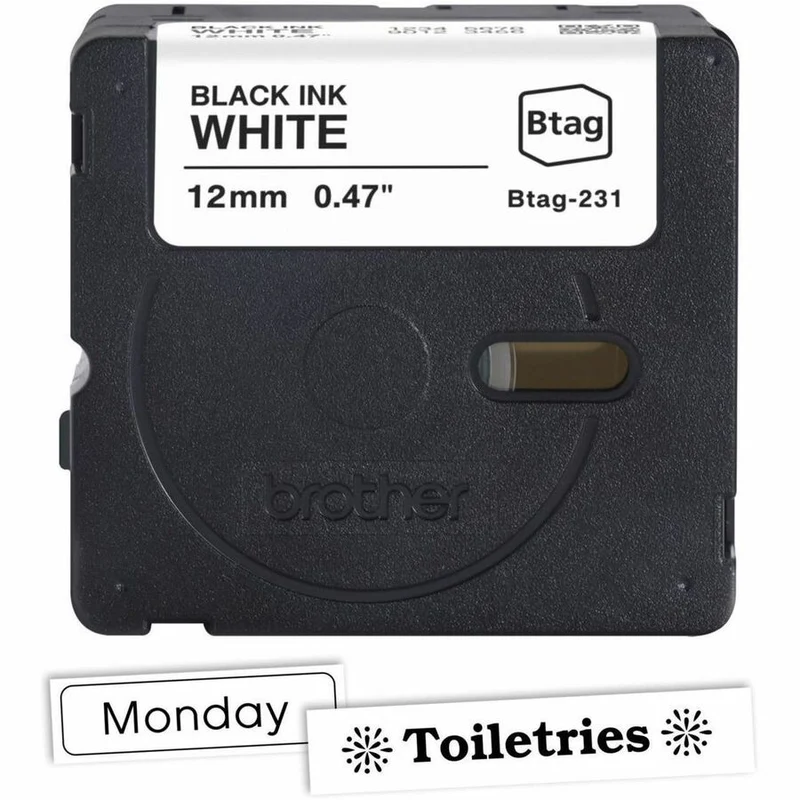 Ruban d'étiquettes noir sur blanc Brother P-touch BTAG-231 BTAG231