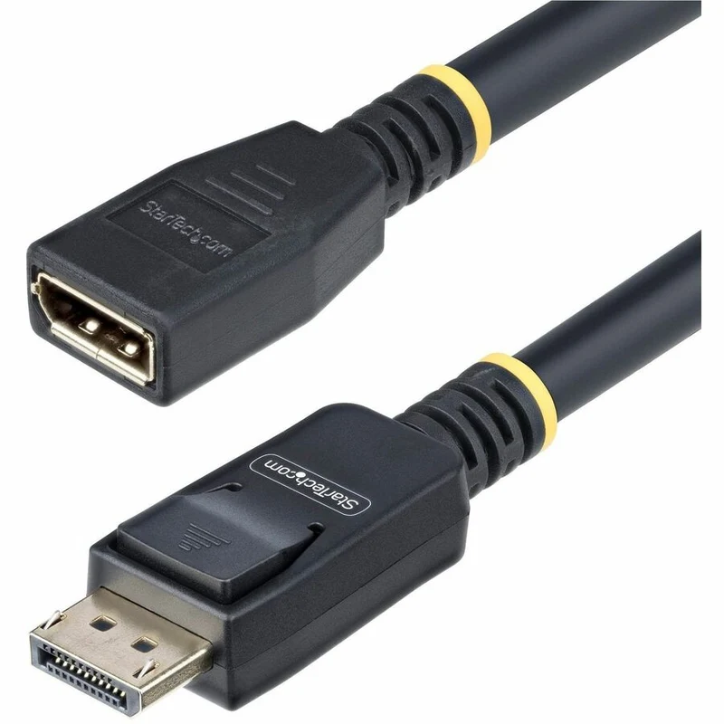 StarTech.com Câble d'extension DisplayPort 10 de 3 m, câble de protection de port DP 1.4, 1.4K 8 Hz, cordon adaptateur d'extension DisplayPort, mâle vers femelle 60F-DP10-EXTEND-CBL